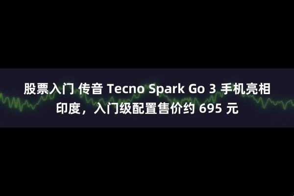 股票入门 传音 Tecno Spark Go 3 手机亮相印度，入门级配置售价约 695 元